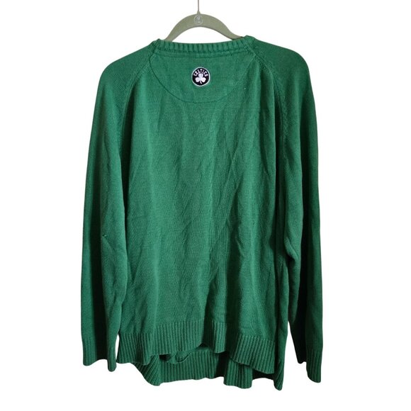 UNK Celtics Green Crewneck Cotton Blend Sweater Logo Pockets Size XL - Picture 3 of 8